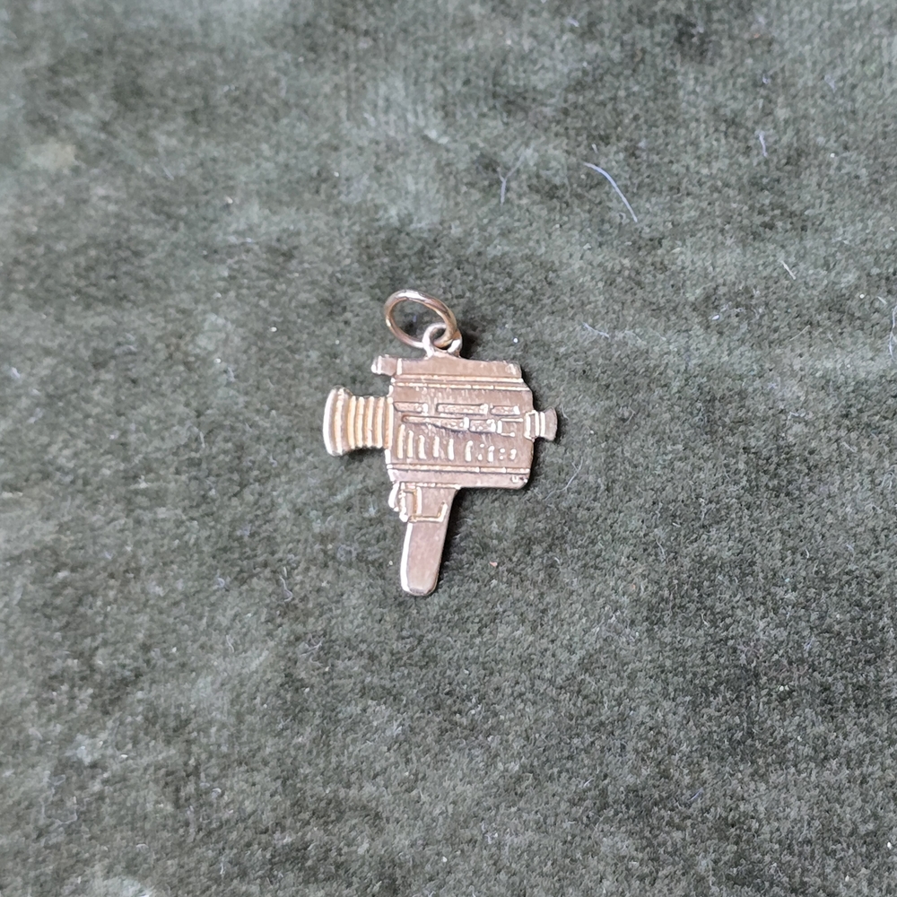 Gold Camera Charm Pendant 14k Camcorder SOLID GOLD not plated or filled